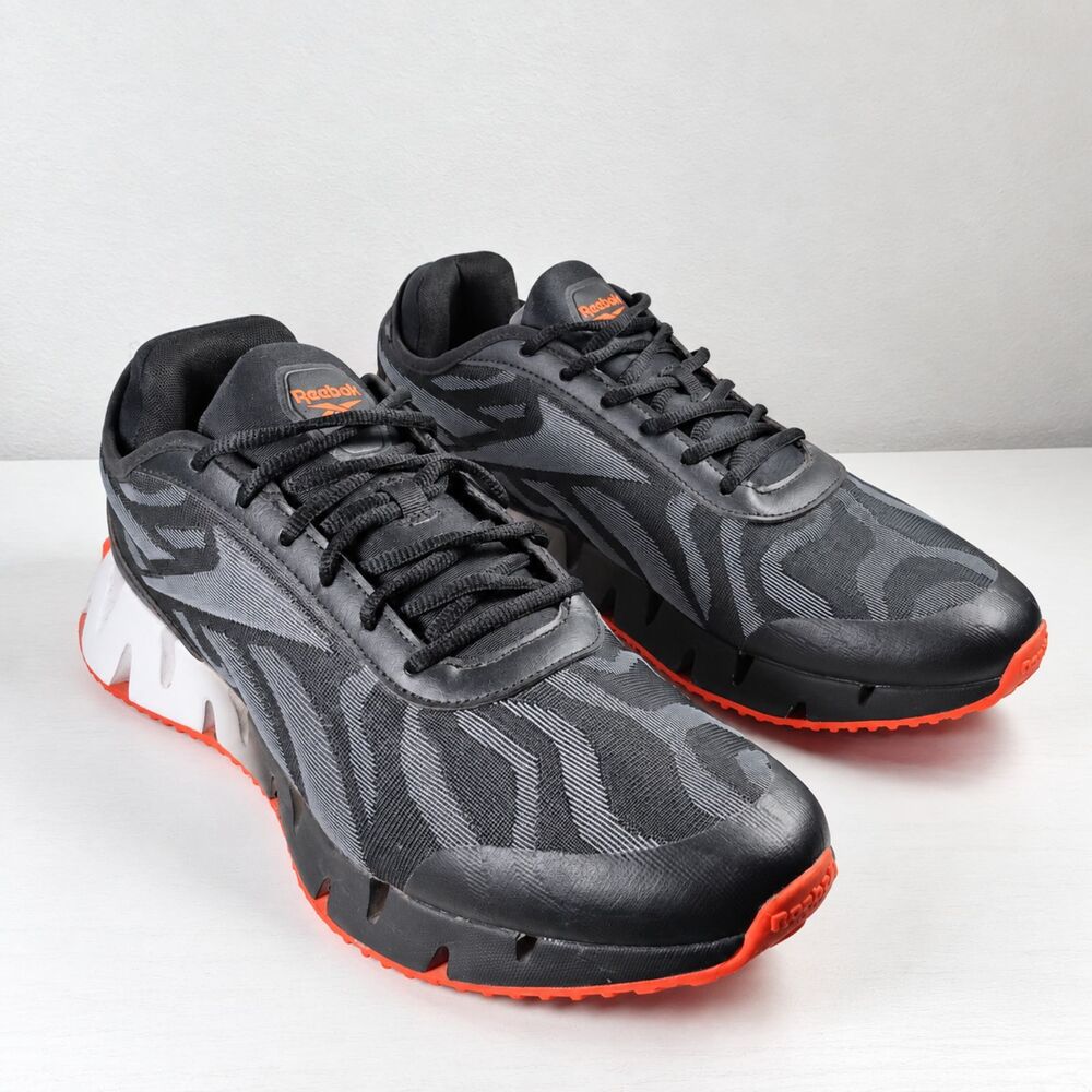 Reebok Zig Dynamica 3 Mens US 10 Black White Running Shoes Athletic Performance